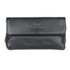 Storage Bags Cigarette Bag Leather Black Smoking Zipper Stash Case Rolling Waterproof Pouch Man Smoker Travel