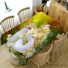 Tkanina stołowa poranna kwiat kwiat domowy salon stolik kawowy stolik na zewnątrz retro piknik R230605