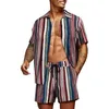 Trainingspakken voor heren Ruimvallend Pak in Hawaiiaanse stijl Jeugd Bloemenprint Casual shirt en shorts Tweedelige set voor heren Sneldrogend Ademend