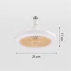 Lampade a sospensione 30W Ventilatore a soffitto E27 con luce a led e telecomando Rotazione a 360 ° Raffreddamento lampada elettrica Lampadario per camera Home Decor