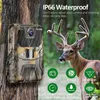 Jachtcamera's Trail Camera 36MP 1080P Spel 120 Detectiebereik IP66 Waterdicht Geen gloed Nachtzicht 75ft Trigger Afstand Wildlife Monitoring 230603