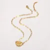 Ketten 4mm Goldfarbe Zepter Anhänger Halskette für Frauen Mädchen Edelstahl Büroklammer Kabel Link Geburtstagsgeschenke HTNS042