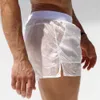 Pantaloncini casual da uomo Sexy Pantaloncini da surf ad asciugatura rapida completamente trasparenti Pantaloncini da uomo Pantaloncini da uomo Homme Abbigliamento da palestra Maillot De Bain