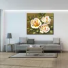 Mediterranean Landscape Canvas Art White Roses Sung Kim Artwork Hand Painted Oil Painting Coastal Decor for New House