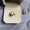 Cluster-Ringe Top Natürlicher Gold-Rutilring für Frauen Kristallquarz Ovale Perlen Silber Reichtum Glücksstein Verstellbarer Schmuck Charm Geschenke