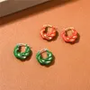 Nieuwe trend designer merk Bottega oorrel Red Green Gold Twisted Circular Small Earrings For Woman Party Charm Sieraden