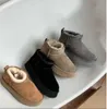 Laarzen Ug Ultra Mini Platform Laars Uggly Wgg Designer Vrouw Winter Enkel Australië Sneeuw Dikke onderkant Echt leer Warme pluizige laarsjes Geavanceerd ontwerp 632ess