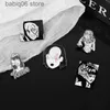 Pins Brooches Japanese anime peripheral selection collection brooch anime peripheral horror metal badge waist fixed T230605