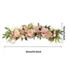 Fleurs décoratives arc de mariage Rose fleur coureur guirlande pour Table pièce maîtresse porte décoration murale signe de bienvenue fête florale