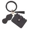 Fashion Frosted Wrist Key Chain Party Leather Mouth Red Envelope Pu Card Bag Certificate Bag Bracelband Ring Partihandel