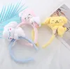 INS Fashion Kuromi Style Hair Sticks Handmade Plush Melody Cinnamoroll Design Washing Face Girl Kids Accessories