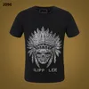 PP HERS T-SHIRT SOMMER ROINSTONE Kort ärm Runda nackskjorta Tee Skulls Print Tops Streetwear M-XXXL 2096