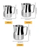 Arremessador de lanchonete com leite de café, jarros de leite em aço inoxidável com bico arredondado, 350/550/750ml