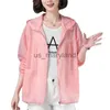 Outdoor Shirts 2023 New Summer Jacket Women Hooded Sun Protection Clothing Fashion Casual Zipper Thin Windbreaker Coat M-4XL J230605