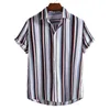 T-shirts homme chemise pour homme rayures imprimés quotidien court hawaïen ample T-shirt Art 3d impression numérique rétro ethnique Streetwear