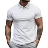 Chemises décontractées pour hommes Chemise d'été T-shirt de coupe 3D Couleur unie Haut de sport mince