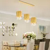 Pendant Lamps Modern Small Round Gold Crystal Chandelier Lighting For Kitchen Dining Room Bedroom Bedside Light Luxury K9 Led