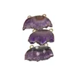 Pendant Necklaces Geode Druzy Purple Crystal Stone Connector Women Necklace Moon Big Gold Plating Jewelry Making Quartz Natural Slice