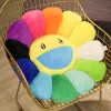 Neue dekorative Kissen Kawaii Lächeln Sonnenschein Blume Plüschtiere gefüllte weiche Puppe Katze Haustier Sofa Kissen Matte Kissen Home Car Decor Erwachsene