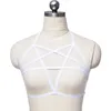 Jarretières Goth Bondage Lingerie Pentagram Couleur Harnais Sexy Body Fetish Wear Cage Bra Harajuku