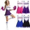 Traje Cheerleader Feminino Cheerleader Fancy Dress Cheer Leader Saia Balanço Traje Traje Uniforme 230603