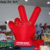 groothandel Red Palm 3mH 10ft met blower of aangepaste opblaasbare bierhandmodelballon met basis voor feestevenementdecoratie in de uitverkoop