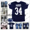 Mit8 NCAA Penn State Nittany Lions #34 Franco Harris 45 Sean Lee 89 Dave Robinson 1 Joe Paterno 11 NaVorro Bowman Vintage Football Jersey