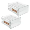 Storage Bottles 32/40 Grids Egg Box Refrigerator Portable Picnic Plastic With Time Scale Kitchen Supplies