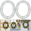 Decorative Flowers 2Pcs Egg Shaped Wreath Frames Easter Making Rack DIY Craft Supplies