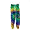 Men's Pants Tie Dye Colorful Harem Women Streetwear Joggers High Waist Sweatpants Casual Loose Trousers Spring Autumn 2023