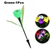 Outdoor Garden Solar Lights Tulip Flower Shape LED Powered Waterproof Tube Lawn Lamps Standing Decor For Yard Party Lighting