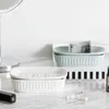 Мыло блюда керамическое мыло двойное слое с дренажным лотком -держателем мыла хранение пластина для хранения ванной комнаты 230605