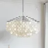Pendelleuchten Französischer Eintrag Lux Muschellampe im Wohnzimmer Moderner minimalistischer nordischer Restaurantschlafzimmer-Windspiel-Kronleuchter