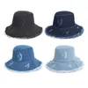 Wide Brim Hats 2019 Solid Denim Vintage Bucket Fisherman Outdoor Travel Sun Hat Girls and Women 275 G230603