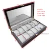 Factory 12 Grids Rectangle 33 20 8 5cm High Grade Quality Watch Storage Boxes&Cases Windows watch show box Watch s Displa242m