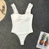 Costumi da bagno da donna 2023 Costume da bagno intero da donna Costume da bagno con volant bianco Costume da bagno monokini push up Costume da bagno femminile Costume da bagno estivo T230606