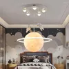 Candeeiros pendentes Astronauta R lustre candeeiro quarto de criança quarto de menino desenho animado personalidade criativa planeta