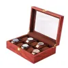 Obserwuj skrzynki Obudowy 12 siatki drewniane pudełko bąbelkowe Opakowanie kolumna retro magazyn etui dla mężczyzn Kobiet biżuterii Walentynki Prezent261i