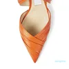 Moda feminina sandálias bombas 75 mm dedos pontiagudos tira no tornozelo fivelas couro designer vestido de noite salto alto