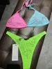 wear Women Knini Set Swimsuit New Split Swimsuit Hot Drilling Sexy Micro Small Assorted Colors Triangle Bikini