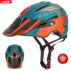 Fahrradhelme BATFOX Fahrradhelme für Männer Frauen MTB-Helm Radfahren Integral geformtes orangefarbenes Mountainbike-Licht Casco MTB 230605