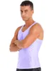 Hommes mâle brillant débardeur couleur unie maillot de corps Gym sport Fitness vêtements sans manches gilet T-shirt vêtements de sport homme