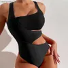 Women's Swimwear Sexy One Piece Swimsuit Cut Out Monokini Pattern Patchwork Women's Swimwear Slimming Bodysuit Push Up Women Beachwear 2023 T230606