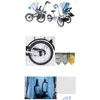 Strollers Parentchild Tricycle Baby Carriage Carrier Stroller Versatile Folding Mother and Child Children Bicycle Drop Delivery Kid Dhhae