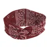 Headbands Leaf Print Cross Headband Bows Women Turban Twisted Hair Band Wraps Headwraps Fashion Will And Sandy Gift Drop Delivery Je Dhef5