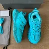 Womens Designer Casual Shoe Track 3 3.0 LED Sneaker Trainer Lighted T.S.Gomma lederen nylon geprinte platform sneakers