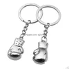 Nyckelringar Metal Boxing Ring 3D Fighting KeyChain Holder Bag Hangings Fashion Jewely Drop Delivery DHQ9W