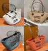 Tasarımcı Handbsg Beach Bags Kadın Saman Torba Tasarımcı Vintage Alışveriş Çantası Moda Kılıf Çantalar Büyük Çanta Yaz Seyahat Çantası Şık