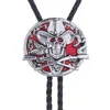 Bow Ties Western Cowboy Double Gun Hat Skull Bolo Tie