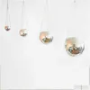 Planters Pots Disco Ball Planter Globe Shape Hanging Vase Flower Rope Wall Homw Decor Container Room Decoration 210615 Drop Delive Dhf8S